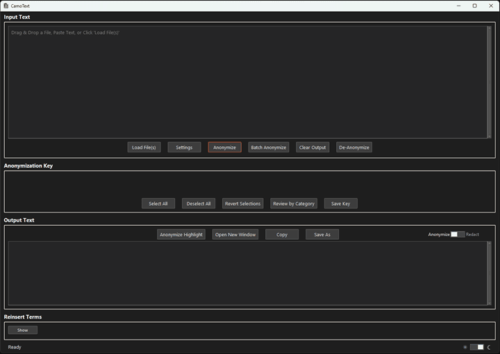 CamoText Pro Dark Mode