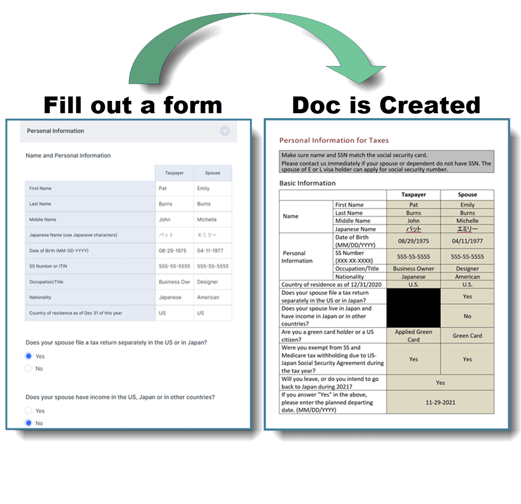 Configure PDF and Word documents by simply filling out your custom, rule-based forms