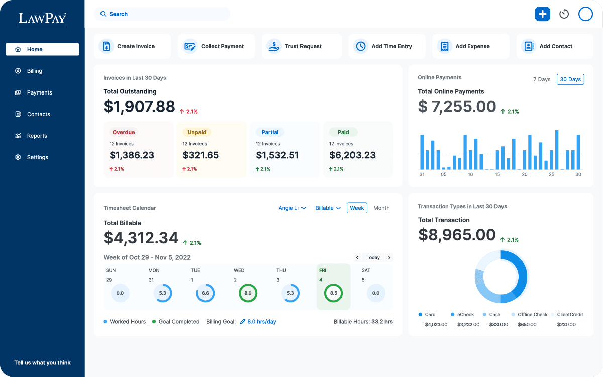 LawPay Dashboard