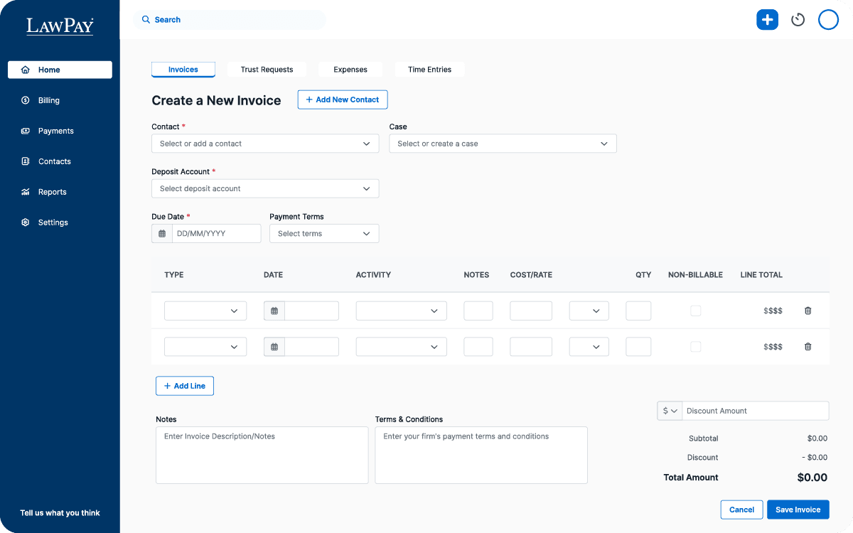 Create Invoice