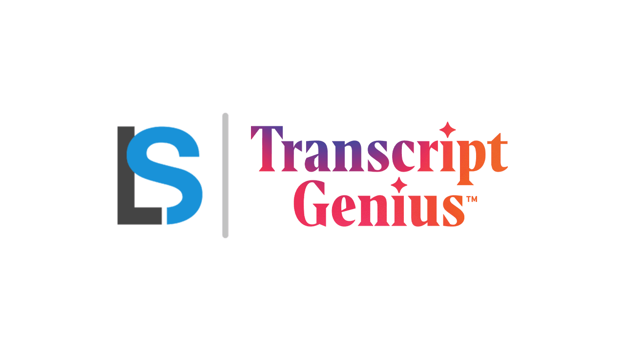 logos of LawSites and Transcript Genius