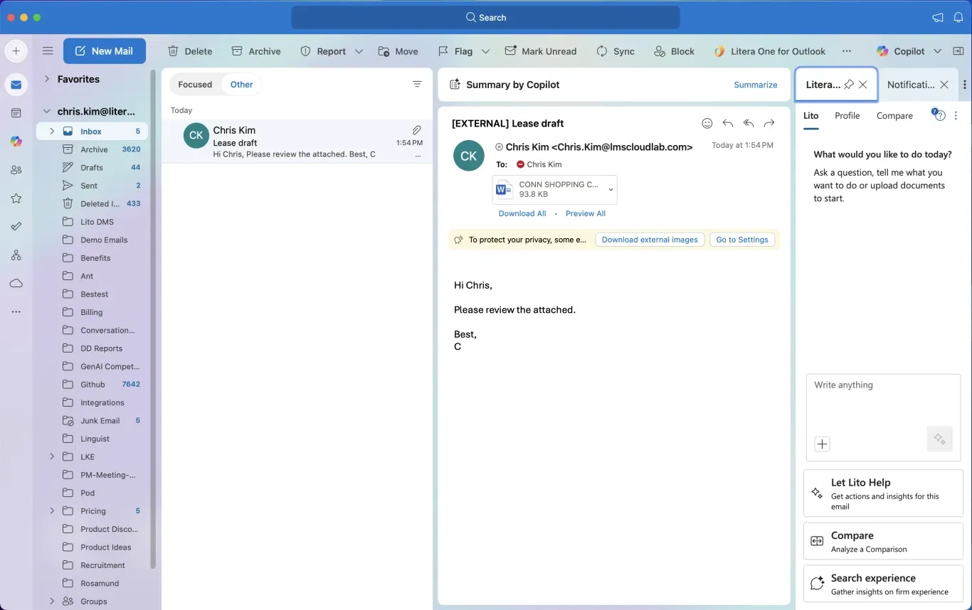 Work Smarter, Where You Work: Embedded directly in Outlook, Word, Web, and Apple iOS