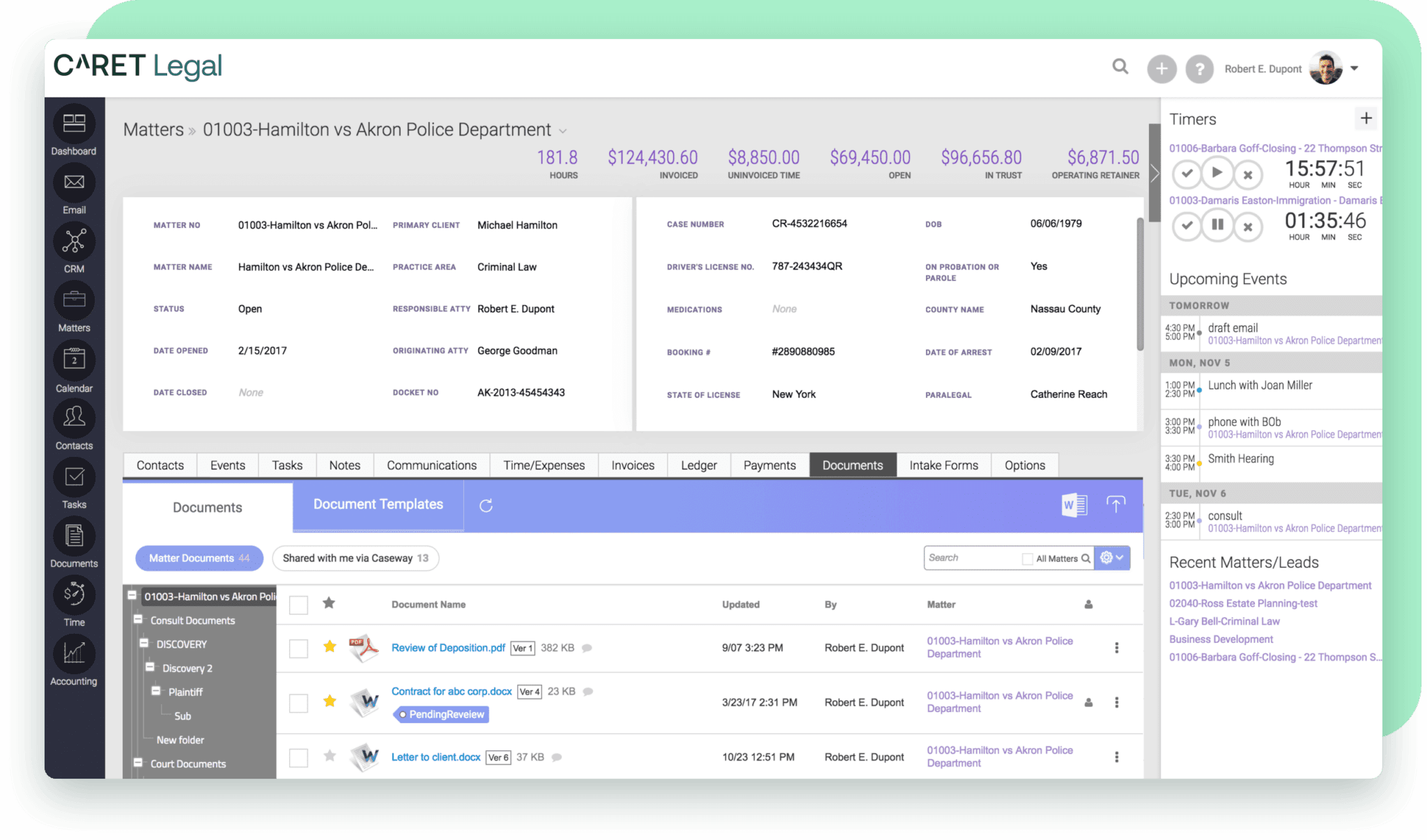 Matter and Document Management