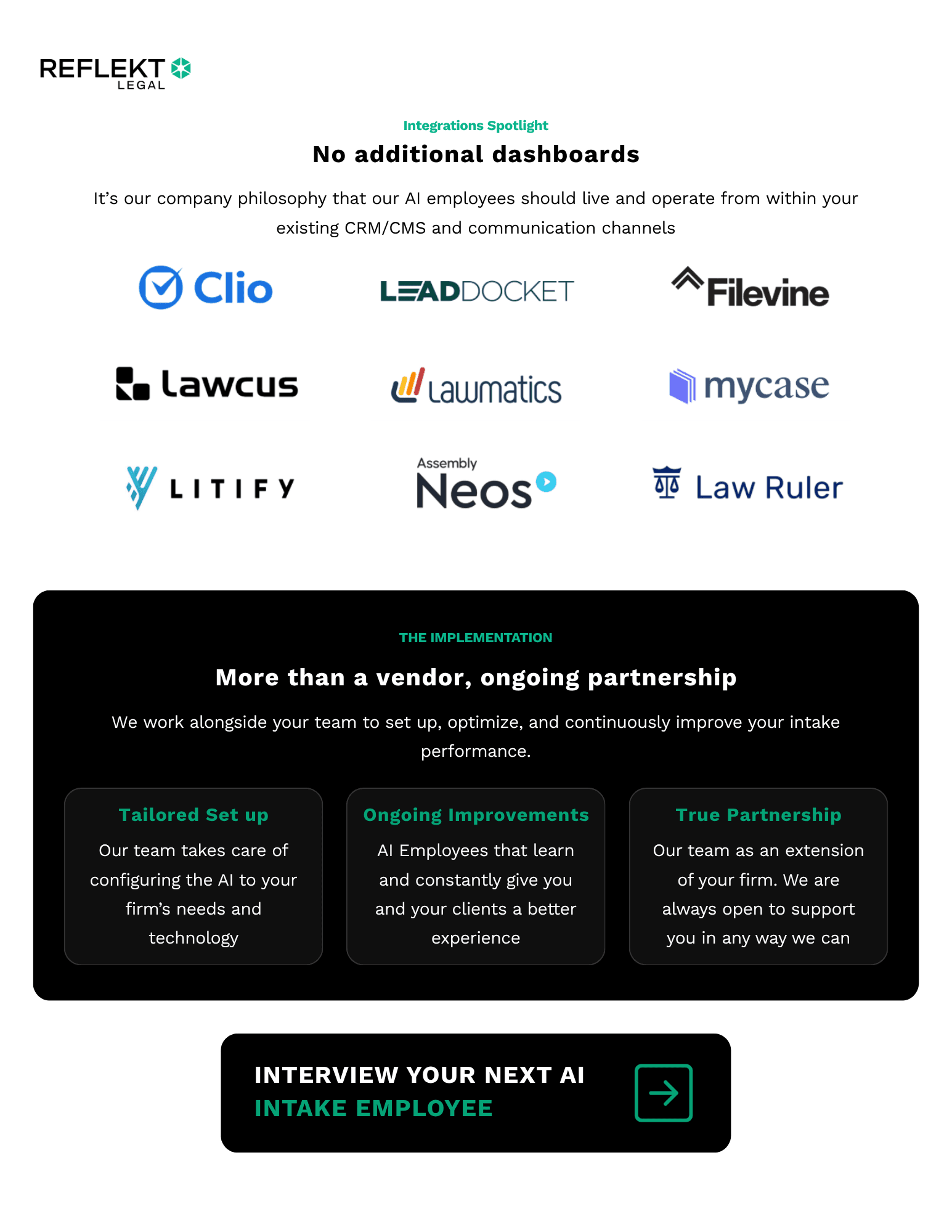 NO ADDITIONAL DASHBOARDS