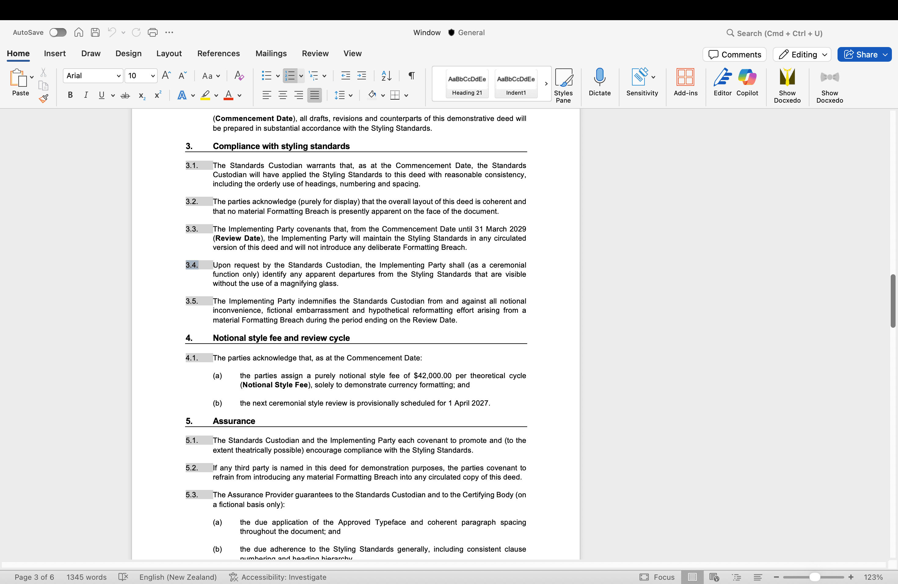 Perfect well styled document.