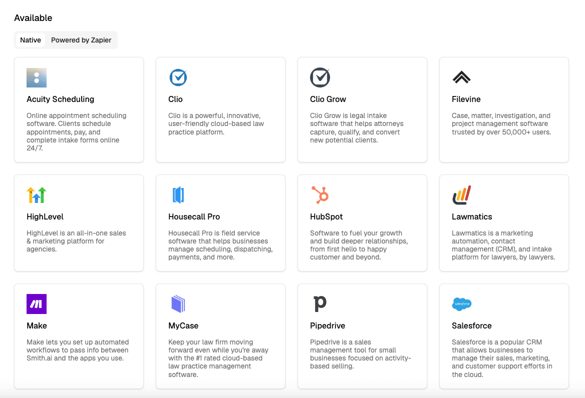 Connected to your CRM and practice management system
