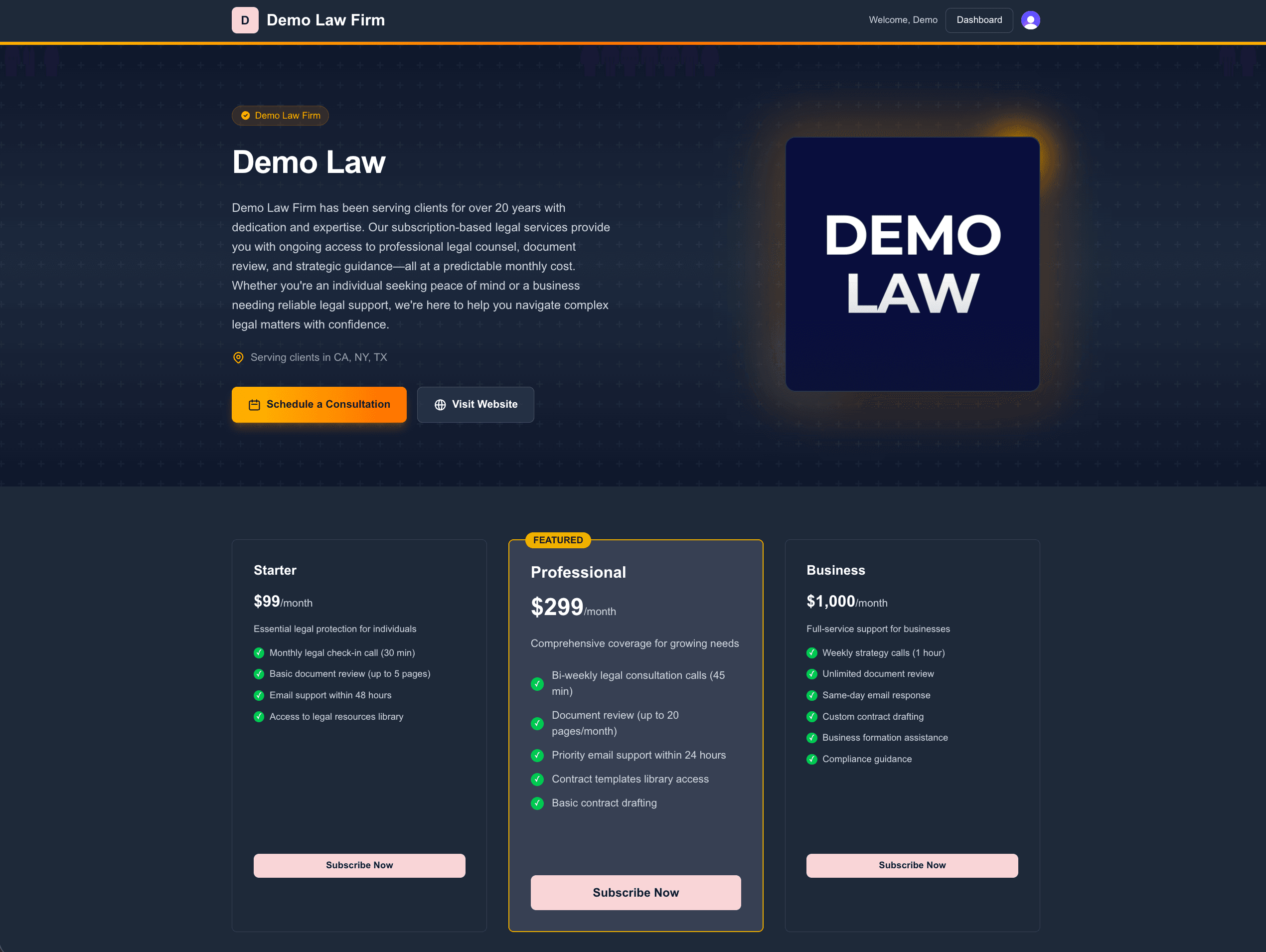 Payment Landing Page