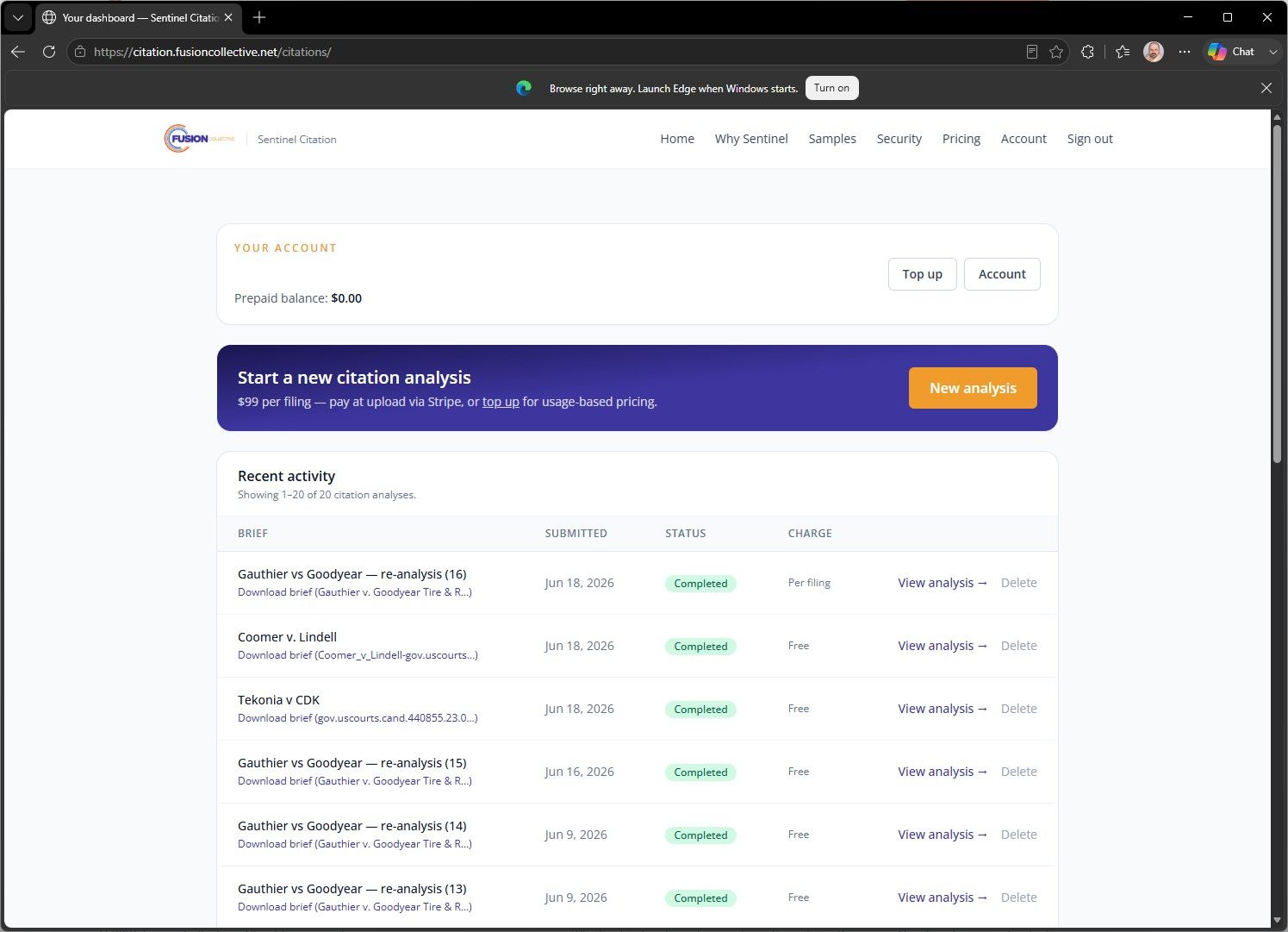 User Dashboard