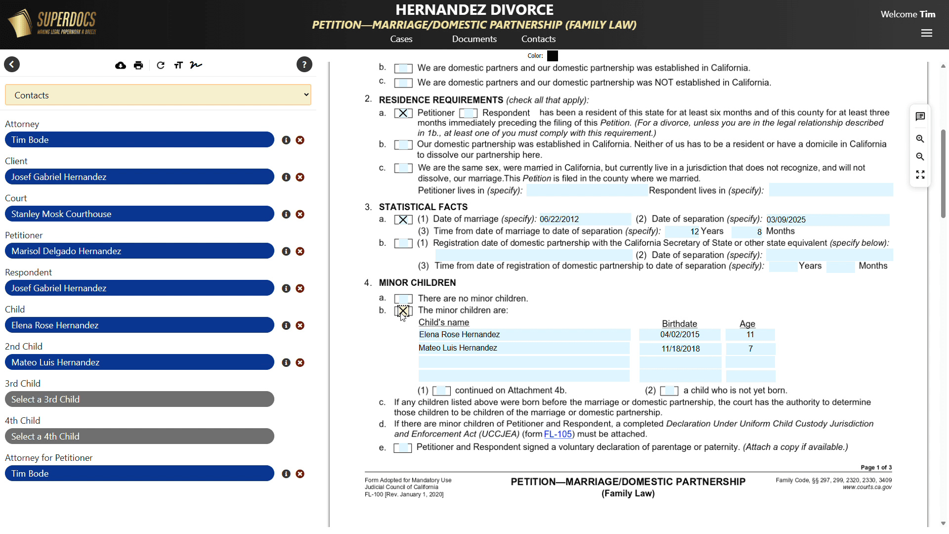 SuperDocs.com - Filling Out a California Judicial Council (CJC) Court Form