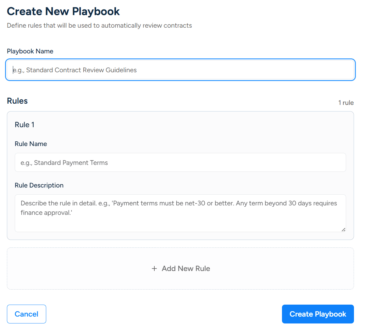 DIY AI Contract Review Playbooks