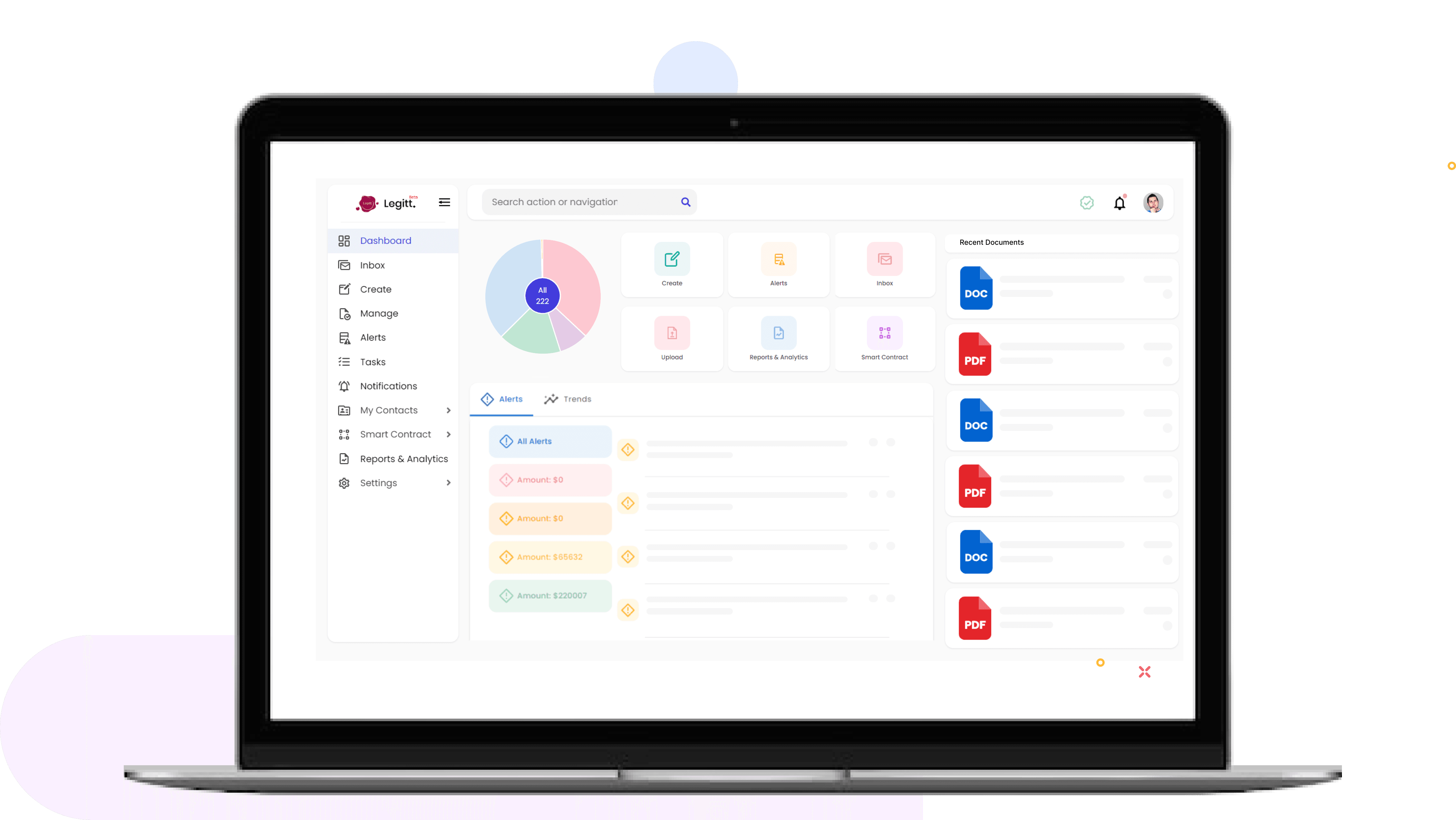 Contract Management Software Dashboard