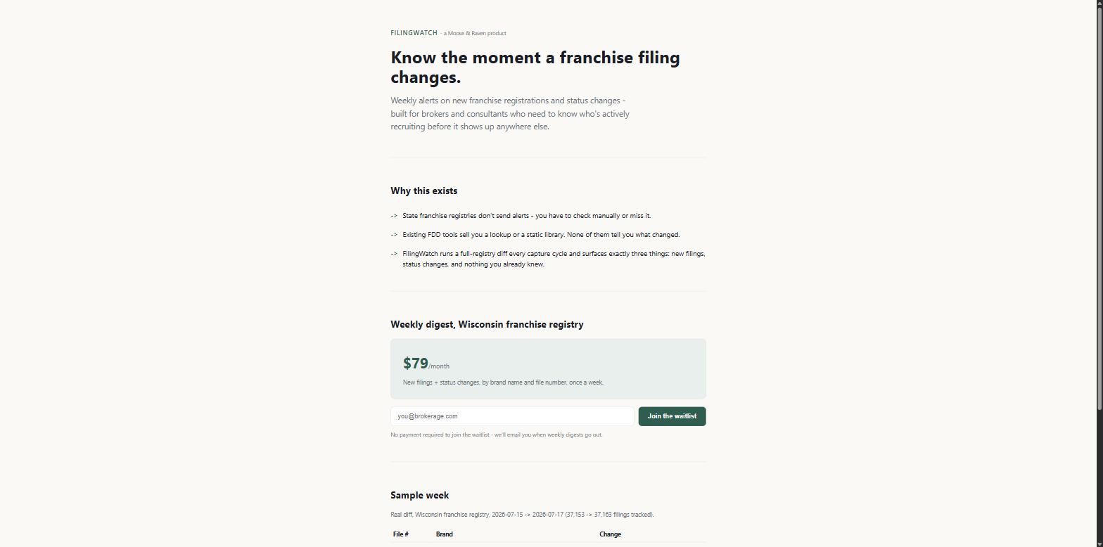 FilingWatch homepage