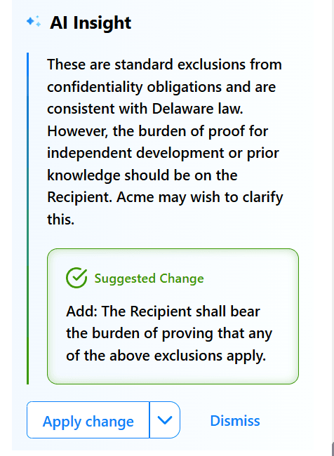 AI Contract Review Redlines