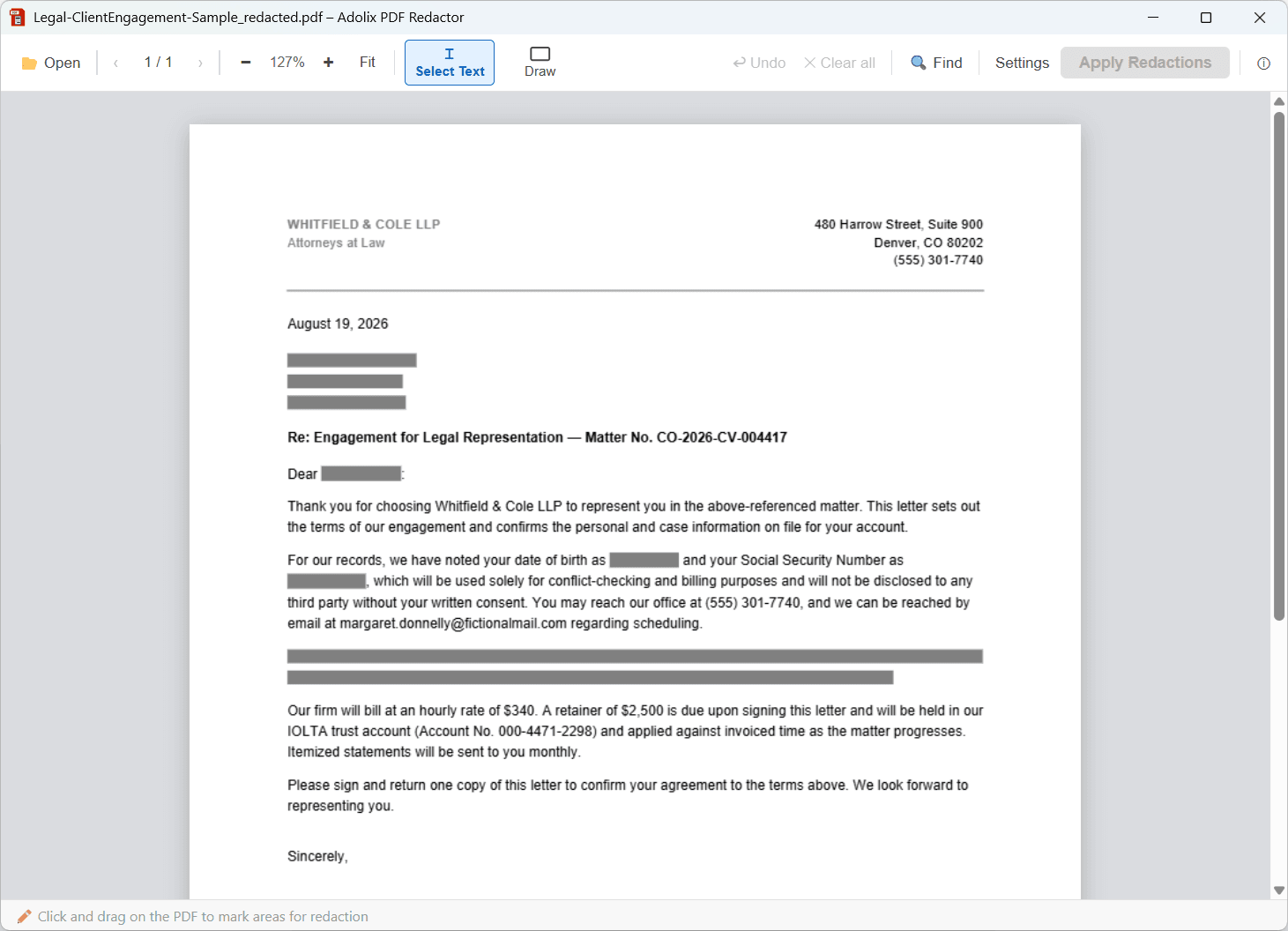 Client letter - after