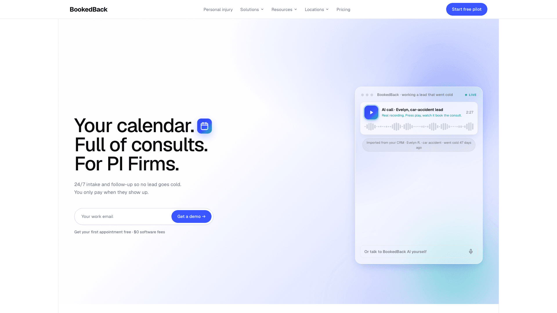 BookedBack homepage